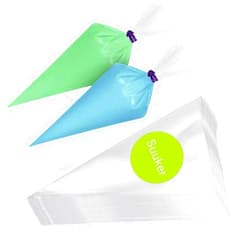 Suuker Piping Bags 12 Inch, 100 Pieces Pastry Bags Disposable, Anti Burst Icing Bags for Cream Frosting, Cakes and Cookies Decoration