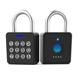 Anweller Fingerprint Gym Locker Lock with Code Keypad, Waterproof Gate Locks for Outdoor Fence, Keyless Entry Smart Combination Padlock, Pad Lock for Locker Storage Unit Shed Pool School