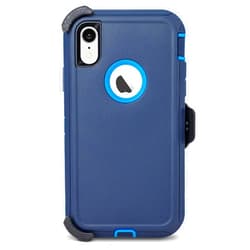 Speira Belt-Clip Kick-Stand Heavy Duty Holster Case Compatible with iPhone XR (Navy&Blue)