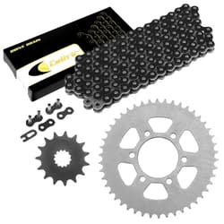 Caltric Black Drive Chain And Sprocket Kit Compatible with Kawasaki Versys 650 Kle650 2007-2018