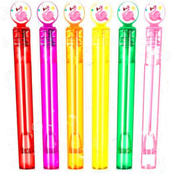 Hollowfly 24 Pcs Flamingo Bubble Wand Flamingo Party Favors Mini Bubbles Wands for Kids Birthday Party Summer Pool Outdoor Wedding Classroom Prizes Gift 4.17 x 0.59 Inches