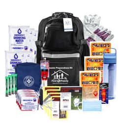 FIRST MY FAMILY A DISASTER PREPAREDNESS COMPANY First My Family All-in-One Premium Disaster Preparedness Survival Kit with 72 Hours of Survival and First-Aid Supplies