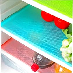 E-lishine Multifunctional Refrigerator Pads Moisture Absorption Pad Washable Can Be Cut Refrigerator Mats Drawer Table Placemats,Shelves Drawer Table Mats,Set of 4 (Sakura Pink)