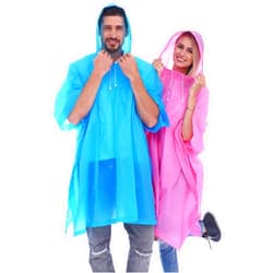 RUISHYY Rain Ponchos for Adults Men Women (2-5 Pack), Reusable EVA Clear Poncho Rain Coats Waterproof Jackets with Hood