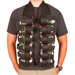 EZ DRINKER 12-Pack Beer Drinking Vest By EZ Drinker (Black and Camo), Large