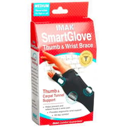 Imak Smart Glove With Thumb & Carpal Tunnel Support, Medium (Pack of 2)
