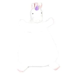 WubbaNub Baby White Unicorn Lovey
