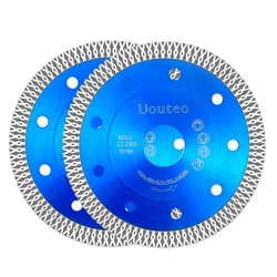 Uouteo 2 Pcs Diamond Saw Blade, 4-1/2 Inch Super Thin Tile Blade, Diamond Saw Blades for Angle Grinder, 4.5