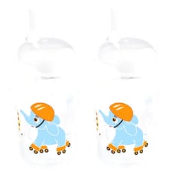 NuSpin Kids 8 oz Zoomi Straw Sippy Cup, Safari Animals Style, 2 Pack