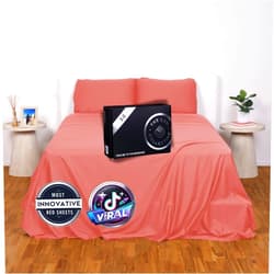 THE LAD COLLECTIVE 3.0 Queen Bedding Set - 4-Piece Bedset w/Fitted Sheet, Top Sheet & 2 Standard Pillowcases [Duvet Not Included] - Bamboo-Cotton - Acadia