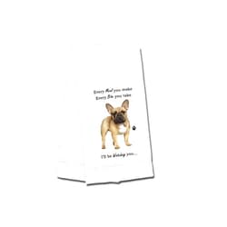 E&S Imports French Bulldog Kitchen Towel - Soft Highly Absorbent - French Bulldog Gifts - Dish Towels for Washing Dishes - Tea Towels - Reusable - Quick Drying - 100% Natural Cotton - Towels For Pet Lovers