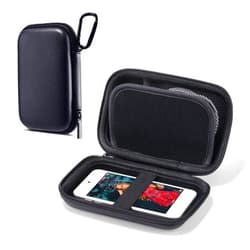 ULAK MP3 MP4 Player Case Bag Compatible with iPod Touch 7th/6th/5th Generation/Soulcker/Sandisk MP3 Player/G.G.Martinsen/Sony NW-A45 Fit for Earphones, USB Cable, Memory Cards, Black
