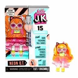 L.O.L. Surprise! LOL Surprise JK Neon Q.T. Mini Fashion Doll with 15 Surprises Including Dress Up Doll Outfits, Exclusive Doll Accessories- Gifts for Girls and Mix Match Tosy for Kids 4-15 Years