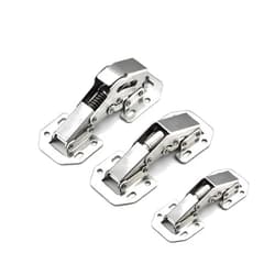 DNAFIMUO Cabinet Door Hinges No-Drilling Hole Cupboard Spring Soft Close Hydraulic Hinge Furniture Hardware with Screws 5Pcs(3 inch)