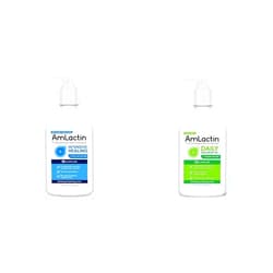 AmLactin Intensive Healing Body Lotion for Dry Skin – 14.1 oz Pump Bottle & Daily Nourish 12%-14.1 oz Body Lotion with 12% Lactic Acid-Exfoliator and Moisturizer for Dry Skin ​
