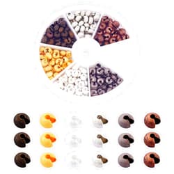 PH PandaHall Pandahall 1Box/180pcs 6 Colors 6mm Brass Half Round Open Crimp Beads Covers Knot Covers Beads End Tips for Jewelry Makings Antique Bronze & Red Copper & Black & Silver & Golden & Platinum