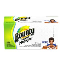 Bounty 96595CT Quilted Napkins, 1-Ply, 12 1/10 x 12, White, 200/Pack, 8 Pack/Carton