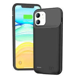 SNRONEW Battery Case for iPhone 11, Full Encircle 7000mAh Ultra-Slim Rechargeable Smart Portable Charging Cover Extended Battery Pack Compatible with iPhone 11 (6.1 inch) Charger Case Support Carplay-Black