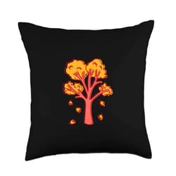 Bäume Wald, Natur Geschenke, lustige Sprüche Minimalistic, Tranquility, Hiker Design Nature Gift Throw Pillow, 18x18, Multicolor