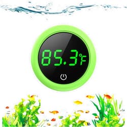 PAIZOO Fish Tank Thermometer, PAIZOO LED Aquarium Thermometer Digital Accurate Temperature Gauge, Stick-on Digital Thermometers Aquarium Accessories Suitable for Fish, Betta, Axolotl, or Aquatic, Green