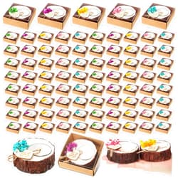 Hillban Wedding Wood Tealight Candle Holders Bulk Wedding Party Favors for Guests Wooden Cylinder Table Centerpiece Bridal Shower Baby Shower Thank You Gifts for Rural Weddings Party Favors(150 Pcs)