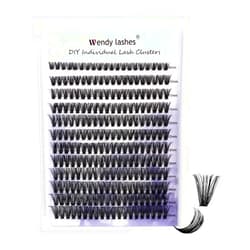 WENDY Lashes Clusters D Curl Lash Clusters 40D DIY Eyelash Clusters 8-16mm Cluster Eyelash Extensions Black Cluster Lashes Wispy Soft Individual Lashes Reusable At Home(40D-D,8-16mm Mixed)