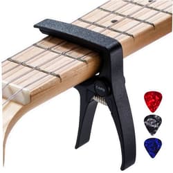 ENO MUSIC Ukulele Capo for 4 String Guitar and Mandolin, Mini Size Professional Ukulele Capo (BLACK)