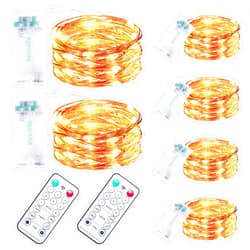 innolife 6 Pack LED Fairy String Lights Battery Operated with Remote Control & Timer, 10 Ft 30 LED Copper Wire Twinkle Lights for Bedroom Christmas Wedding Party Indoor Outdoor Decoration