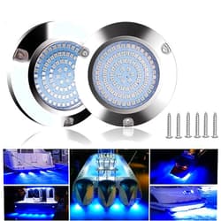 Larlansz 90led Boat Marine Led Underwater Lights,Stainless Steel IP68 Waterproof Surface Mount, for Stern Interior Navigation Deck Courtesy Night Fishing Cruise Ships Yachts Boats Sailboat Pontoon Transom