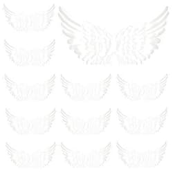 Lind Kitchen 12PCS Mini Wings DIY Costume Backpack Accessary Crafts Angel Wings Craft Angel Wings Decorative Props, White