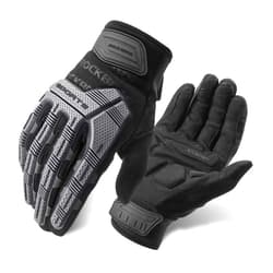 ROCKBROS Mountain Bike Gloves with Gel Pad Touch Screen Knuckle Protection for BMX MX ATV MTB Racing Black