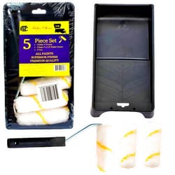 Bates Choice Bates- Paint Tray Set, 4 inch Paint Roller, Paint Tray, Foam Roller, Paint Roller Brush, Small/Mini Paint Roller, House Painting Supplies, Paint Roller Covers, Roller Frame, Roller Naps