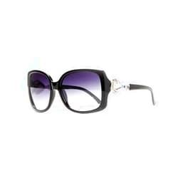 Anais Gvani By Dasein Womens Classic Square Frame Sunglasses UV400 Protection (1-Black)