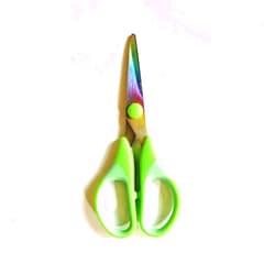 Gkofiey 5.5 Inch Pastel Small Craft Scissors, Safety Point Tip Student Kids Scissors,Comfort-Grip Stainless Steel Sharp Fabric Sewing Embroidery Shears for School Home Office Supplies (Green & Rainbow)