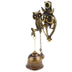 YZJSSL Cast Iron Doorbell Vintage Antique Elephant Doorbell Dinner Bell Farmhouse Style Decoration Bell for Indoor Outdoor-Eule