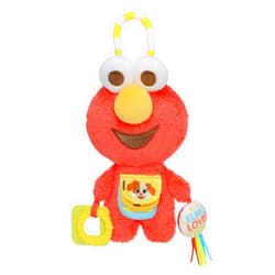 KIDS PREFERRED Sesame Street Elmo Activity Toy with Teething Rings, Crinkle Sounds, and On The Go Clip for Babies and Infants