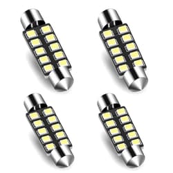 Audak Festoon LED Bulb 42mm 2835 10SMD Canbus Error Free Fit for Interior Dome Map Lights Door Courtesy Lights Trunk Lights License Plate Lights (Pack of 4)