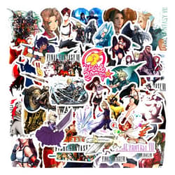 MUYINGZHUO Final Fantasy Stickers, 50PCs Cartoon Game Stickers Pack, Aesthetic Vinyl Decals for Laptop, Hydro Flask, Water Bottle, Stickers for Kids, Toddlers, Teens, Girls (Fantasy)