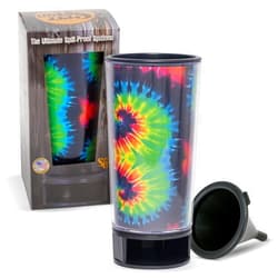 Spit Bud Tie Dye by Spit Bud - The Ultimate Spittoon for Chew - Portable Dip & Snuff Cup with Lid, Pop Tab, Spill-Proof Funnel, Can Cutter & Holder - Fit in Cup Holders - Holds 8oz - Made in USA