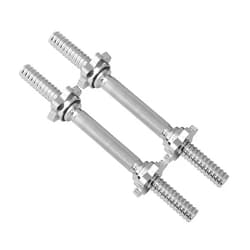 JFIT Threaded Dumbbell Handles, Set of 2, with Star Collars, Fits 1” Standard Plates