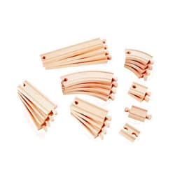 Hape Super Expansion Rail Pack Wooden Play Toy Kids Children Boy E3707, 24 pieces
