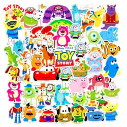 OYZX Toy Storys Cartoon Stickers for Teen Kids, 50pcs Cool Cartoon Movie Waterproof Vinyl Decal for Laptop Water Bottle Guitar Bike Skateboard Luggage Travel Case Phone
