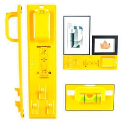 Cinsey Picture Hanging Tool with Level Easy Frame Picture Hanger Wall Hanging Kit (Yellow Hanging Tool)