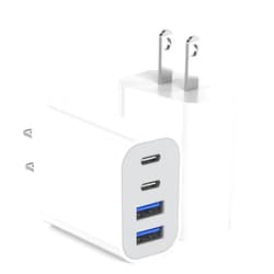 Dazana 40W iPhone 17 16 Charger Block,2Pack 4-Port Fast USB C Charger Blocks,Multiport PD Power Adapter & QC Phone Charging Apple Adapter for iPhone 17 Air/17 Pro Max/16e/16 Pro/15/15Pro Max/14/13/12/11/iPad