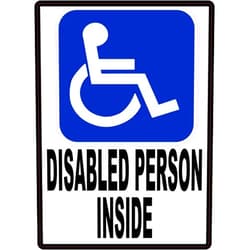 StickerTalk Disabled Person Inside Vinyl Sticker, 5 inches by 7 inches