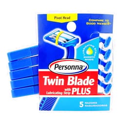 PERSONNA Premium Twin Blade Disposable, Mens - 5 ct, 6 Pack
