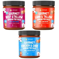 Visionary Pet Foods Chicken, Beef and Lamb Meat Spread Treat Bundle - Healthy Alternative to Dog Peanut Butter, Xylitol Free and No Added Sugar - Use on Dog Lick Mat, Food Mixer, Pill Pockets - x3