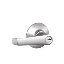 SCHLAGE F51A ELA 626 Elan Lever Keyed Entry Lock, Satin Chrome
