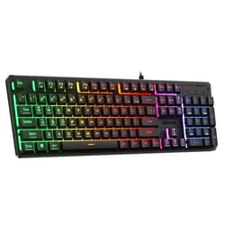 Redragon K521 Upgrade Rainbow LED Gaming Keyboard, 104 Keys Wired Mechanical Feeling Keyboard with Multimedia Keys, One-Touch Backlit, Anti-Ghosting, Compatible with PC, Mac, PS4/5, Xbox