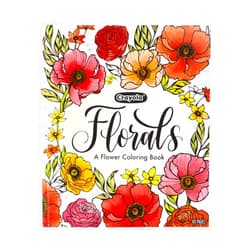 Crayola Floral Adult Coloring Book (40pgs), Flower Adult Coloring Pages, Stress Relief Activity, Mindfulness Gift for Teens & Adults, 9+